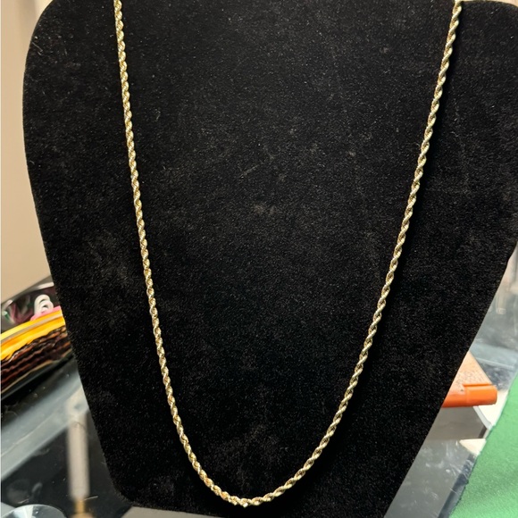 10K Solid Yellow Gold Necklace Gold Rope Chain, 1.5MM, 24”, 11.3 Grams, unisex - Picture 3 of 9